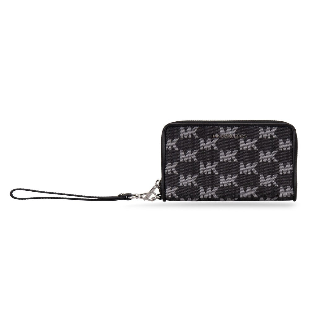Michael Kors Jet Set Travel Large Polsportemonnee met logo-jacquard – Zwart