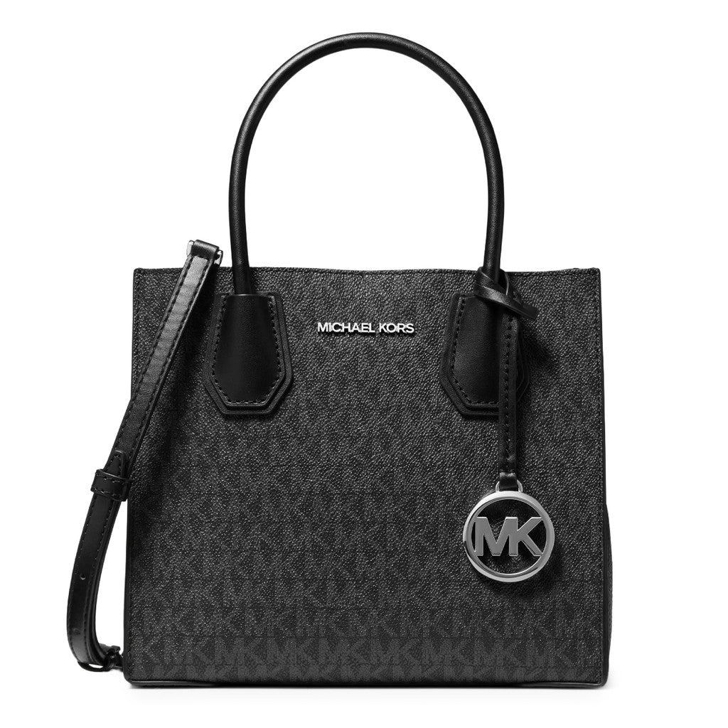 Michael Kors Mercer Medium Handtas met logoprint – Zwart