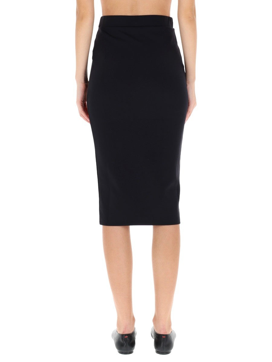 Off-White Midirok met Logo – Zwart