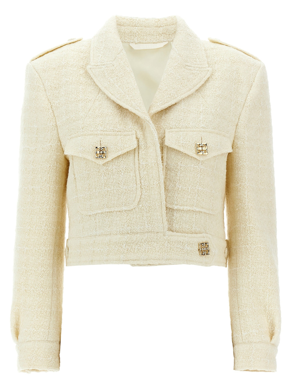 Givenchy Korte blazer van tweed – Crème