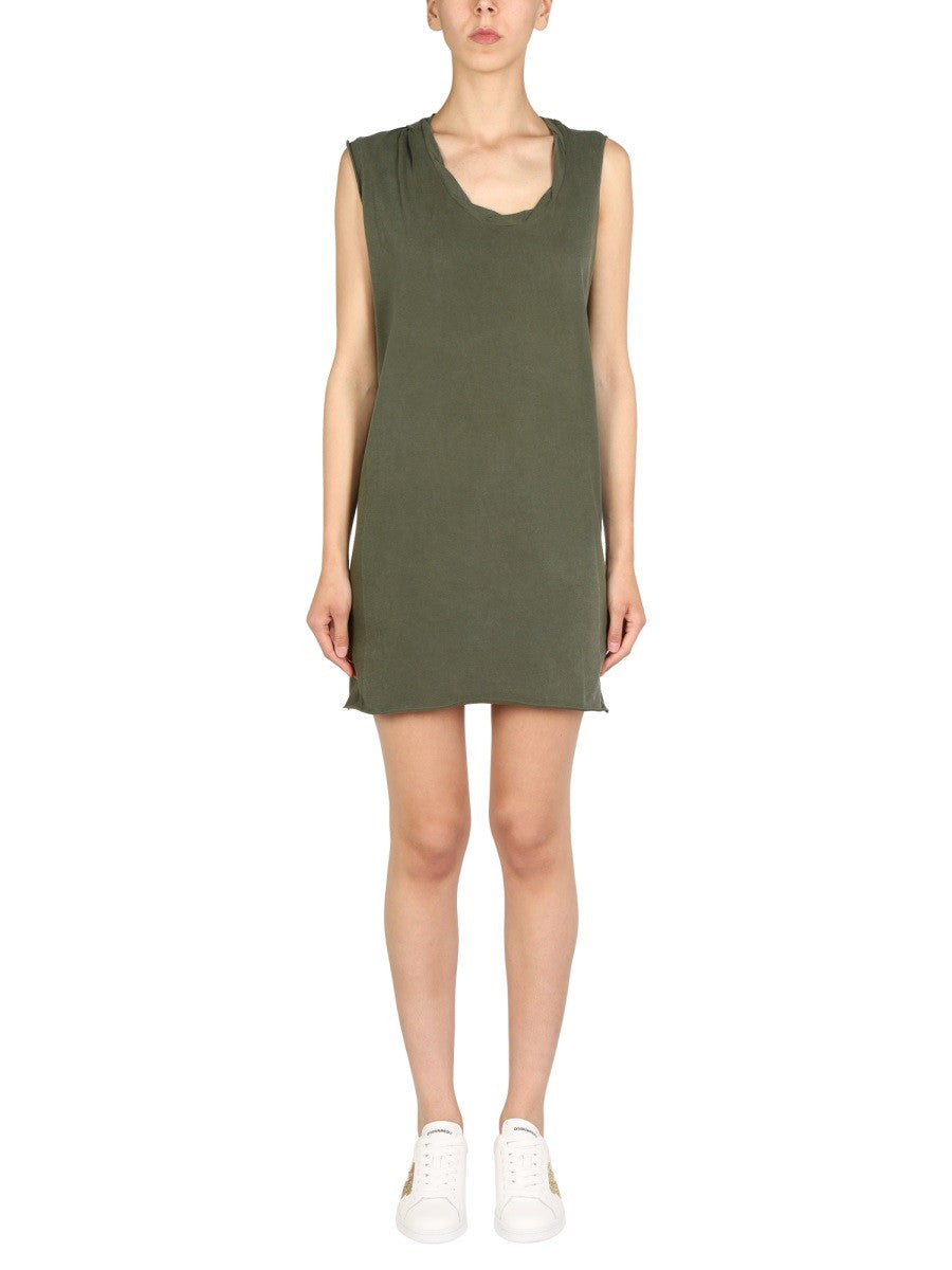 Dsquared2 Mini-jurk met marmerprint – Olijfgroen