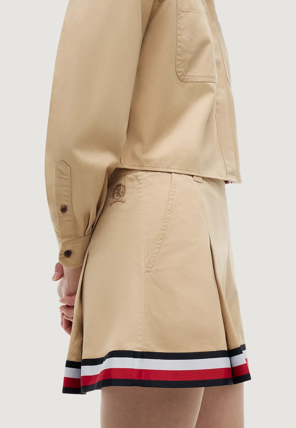 Tommy Hilfiger Minirok met zijzakken – Beige