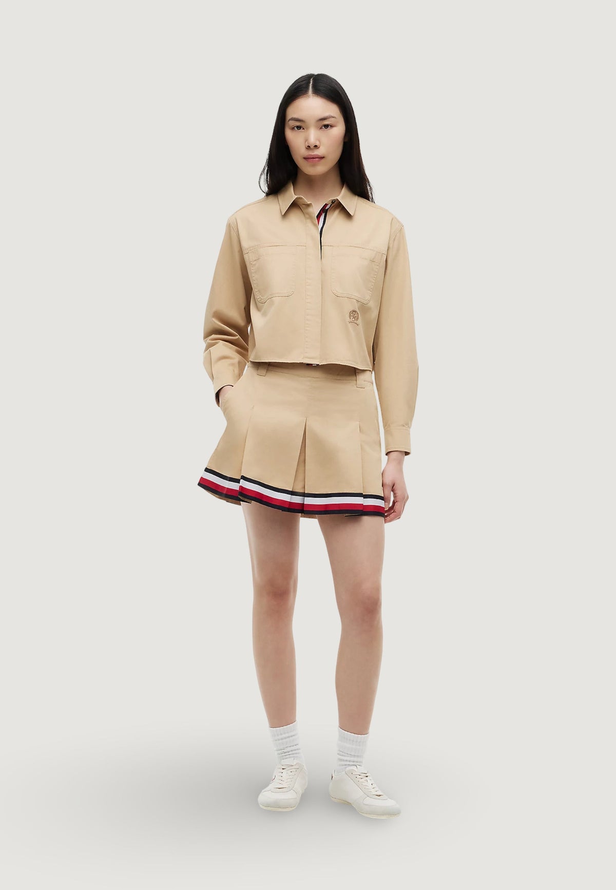 Tommy Hilfiger Minirok met zijzakken – Beige