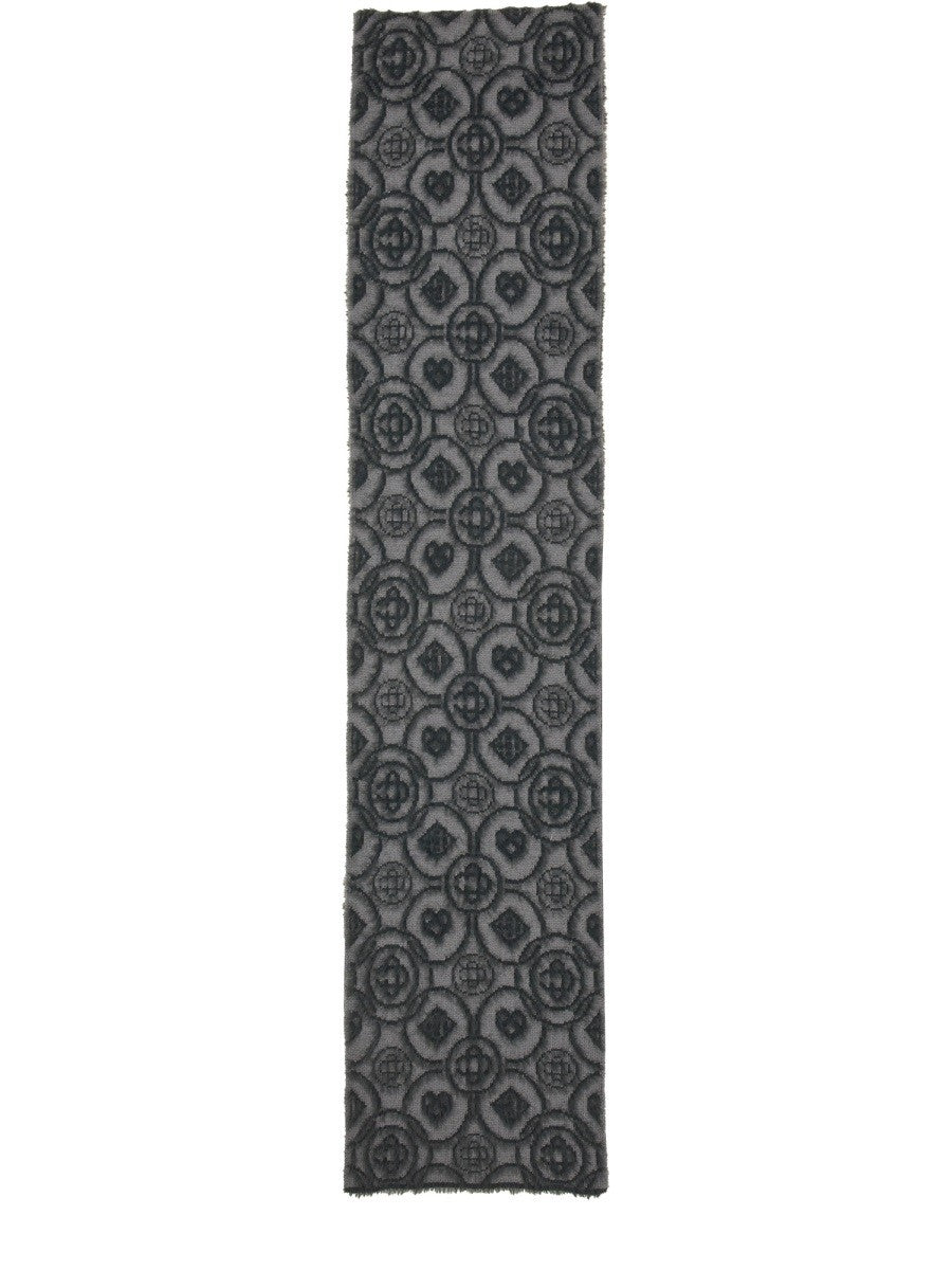 Casablanca Sjaal met monogram – Grijs