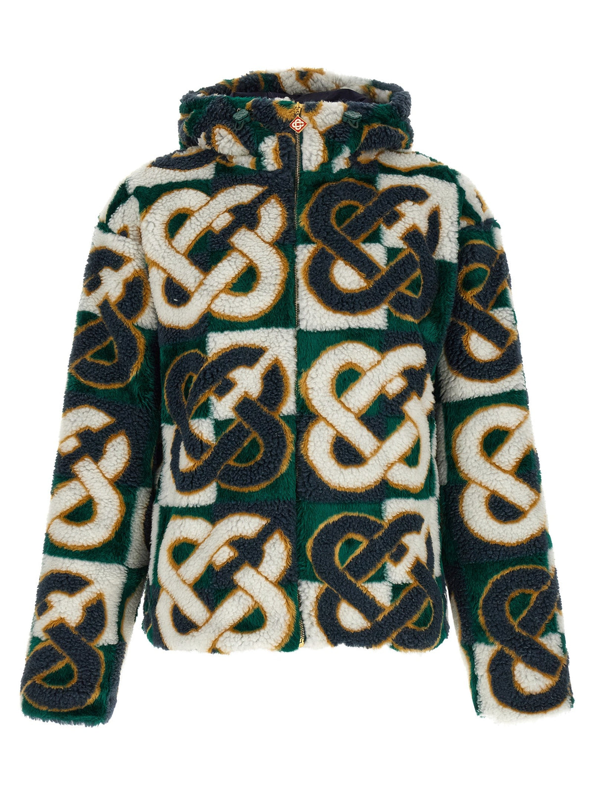 Casablanca Fleecejas met monogram – Meerkleurig