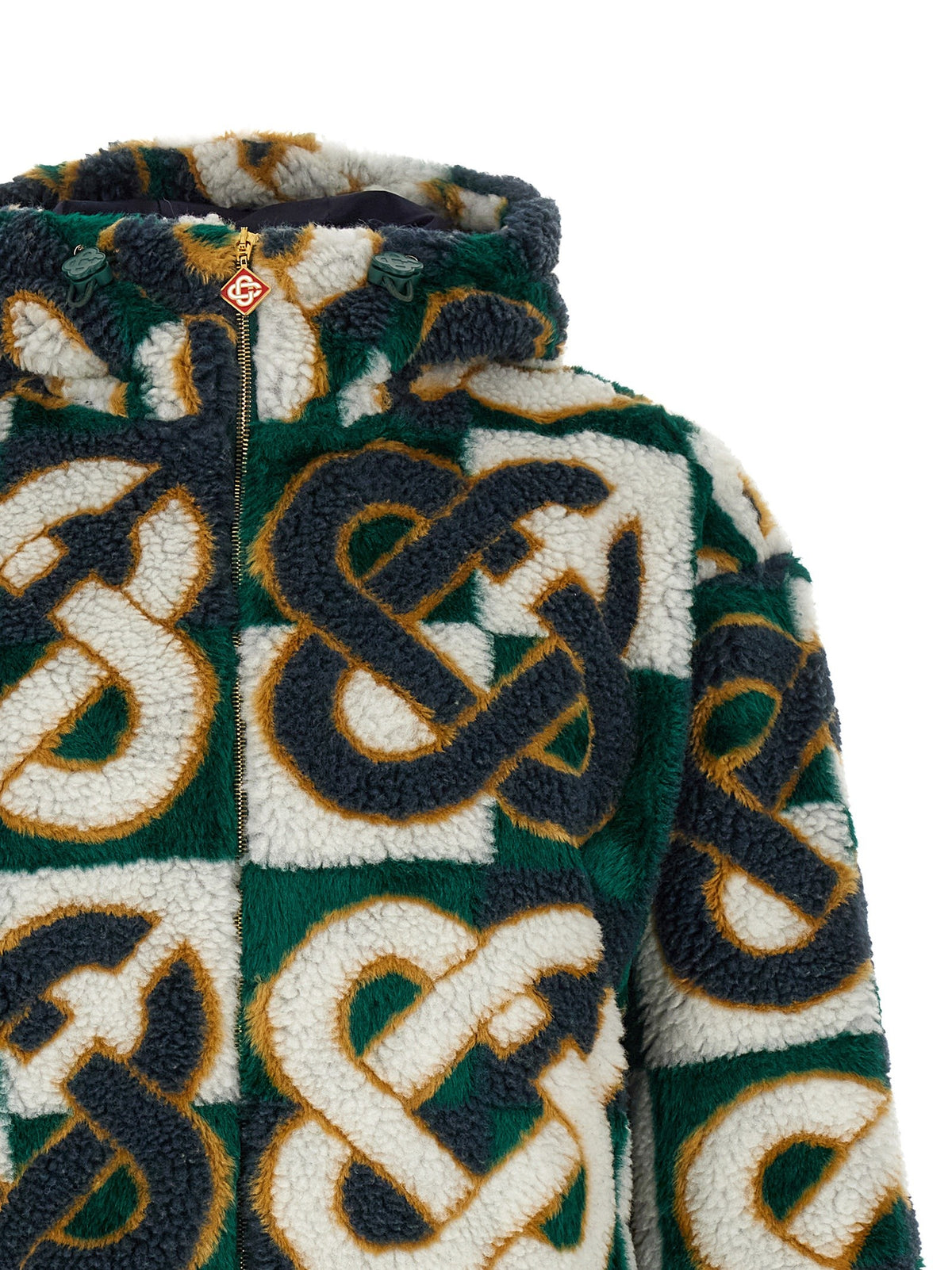 Casablanca Fleecejas met monogram – Meerkleurig
