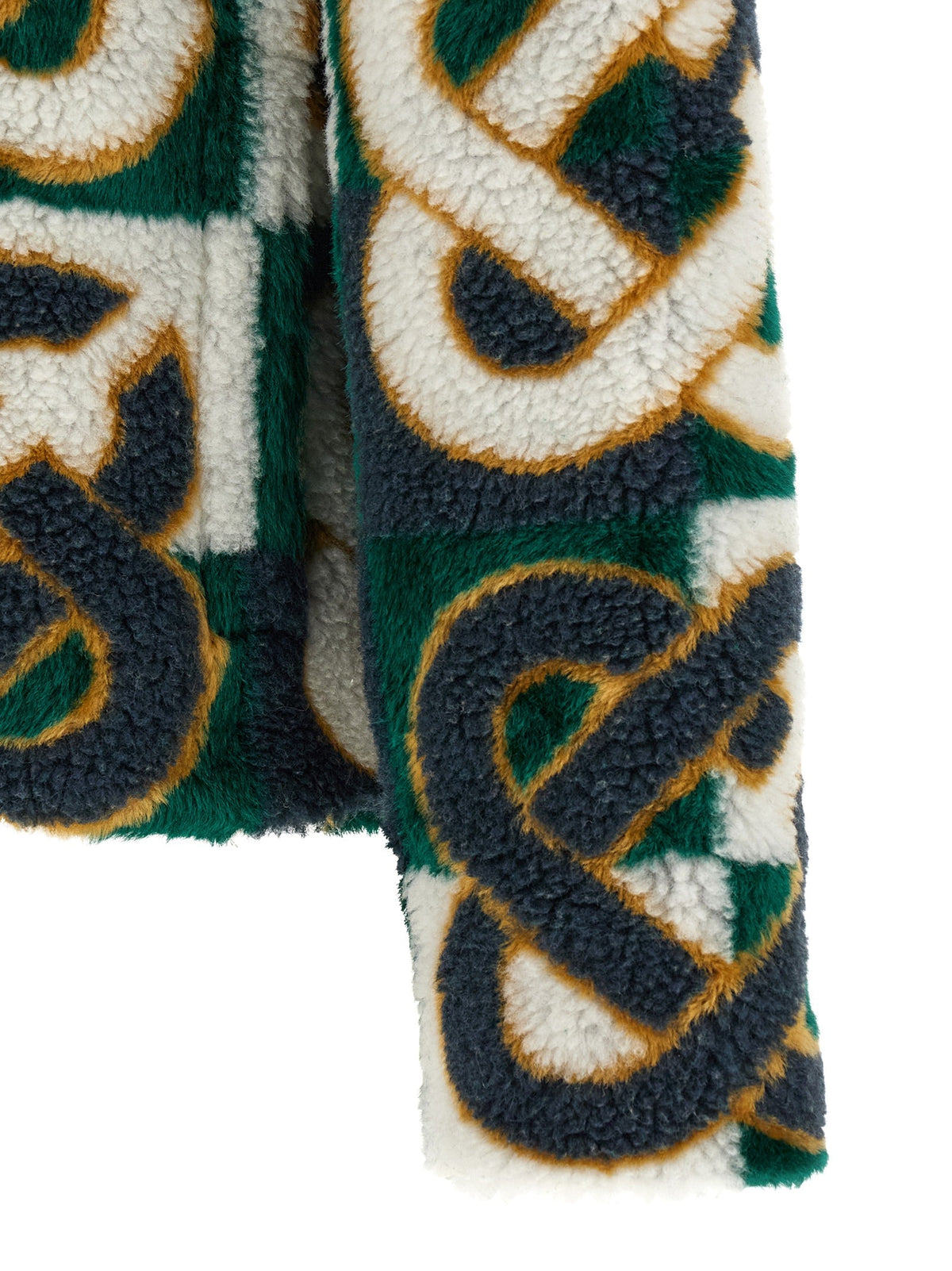 Casablanca Fleecejas met monogram – Meerkleurig