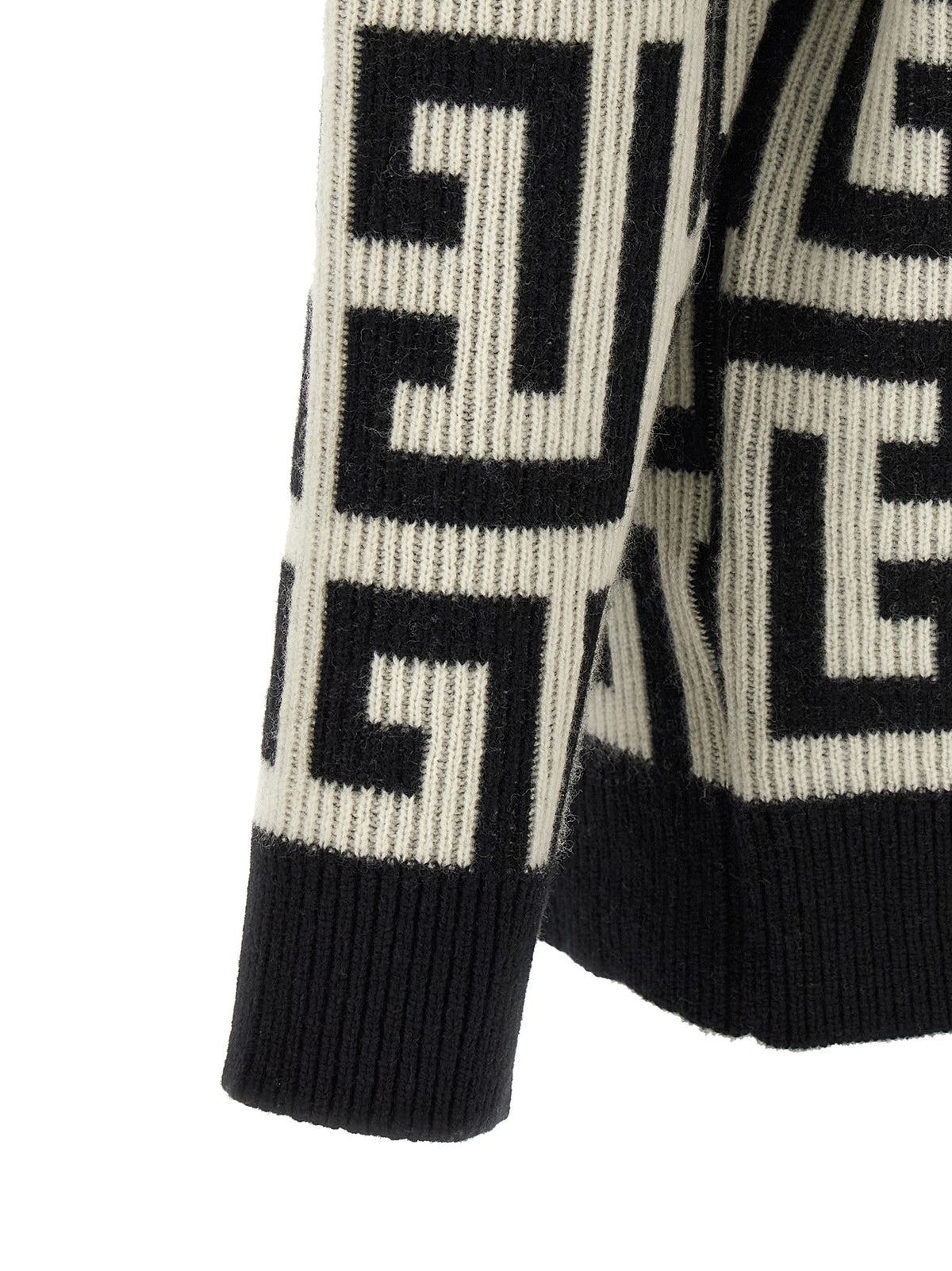 Balmain Vest met monogram – Wit / Zwart