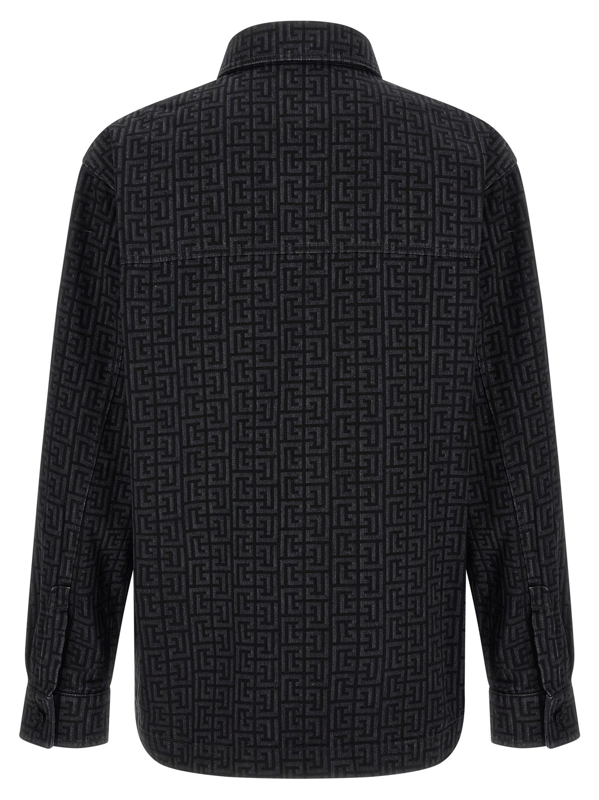 Balmain Overshirt met monogram – Zwart