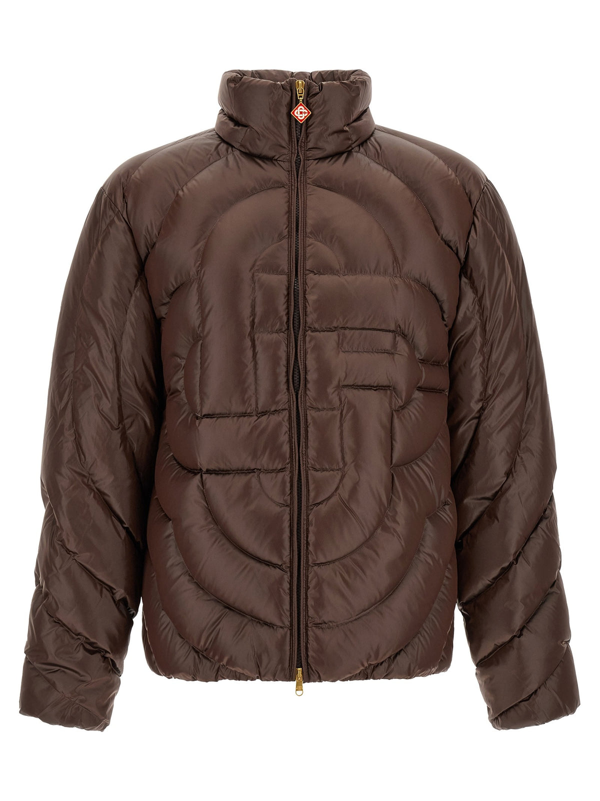 Casablanca Gewatteerde jas met monogram – Bruin