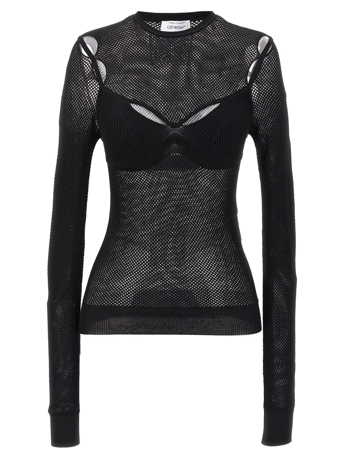 Off-White Net Arrow Bralette Top – Zwart