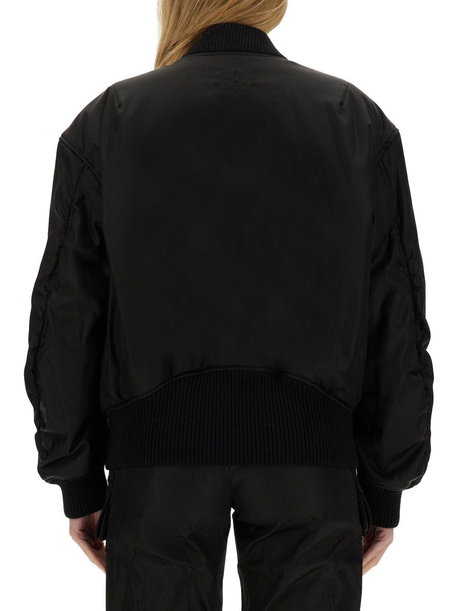 Off-White Nylon Bomberjack – Zwart