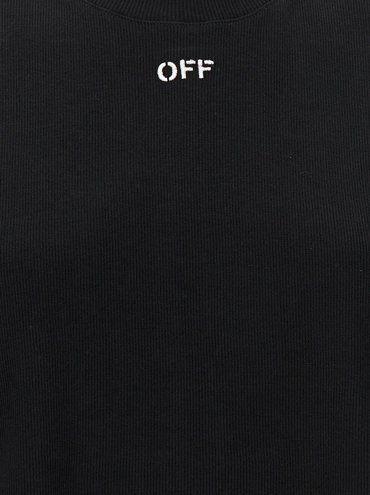Off-White Off Stamp Cropped T-shirt – Zwart