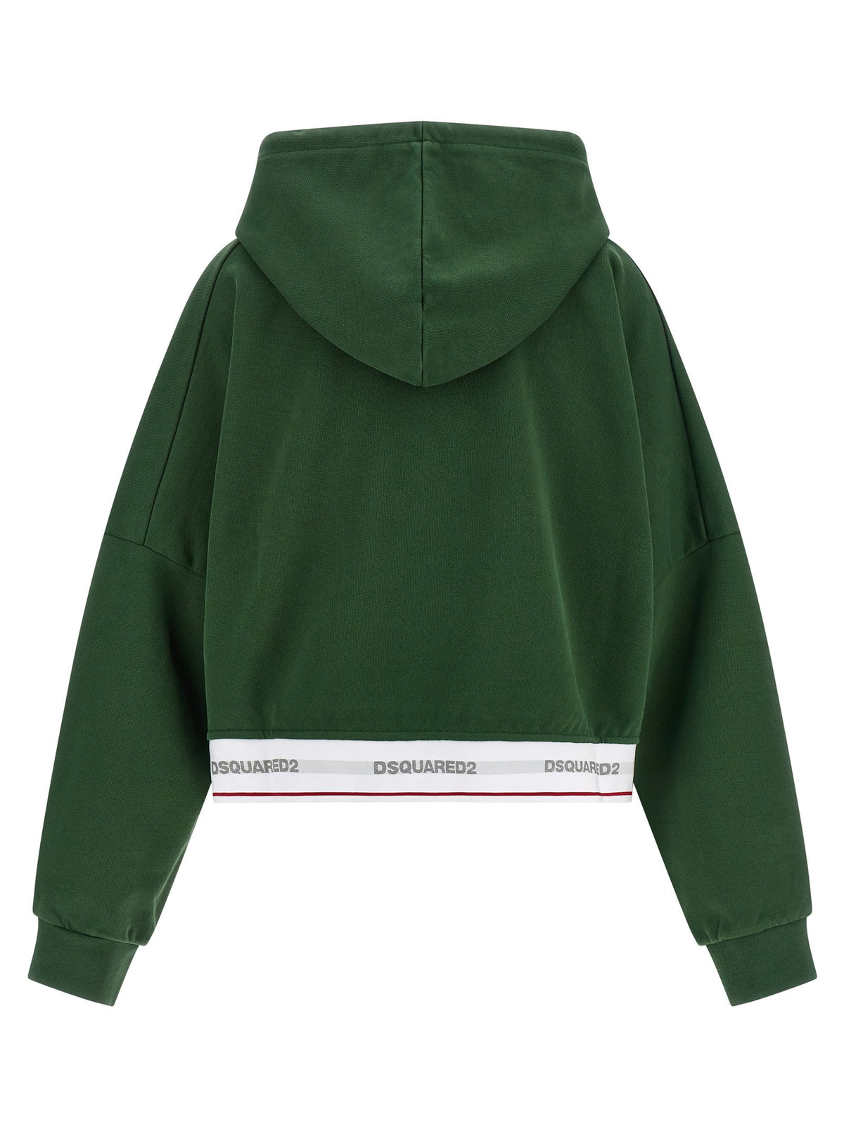 Dsquared2 Onion Cropped Hoodie – Donkergroen