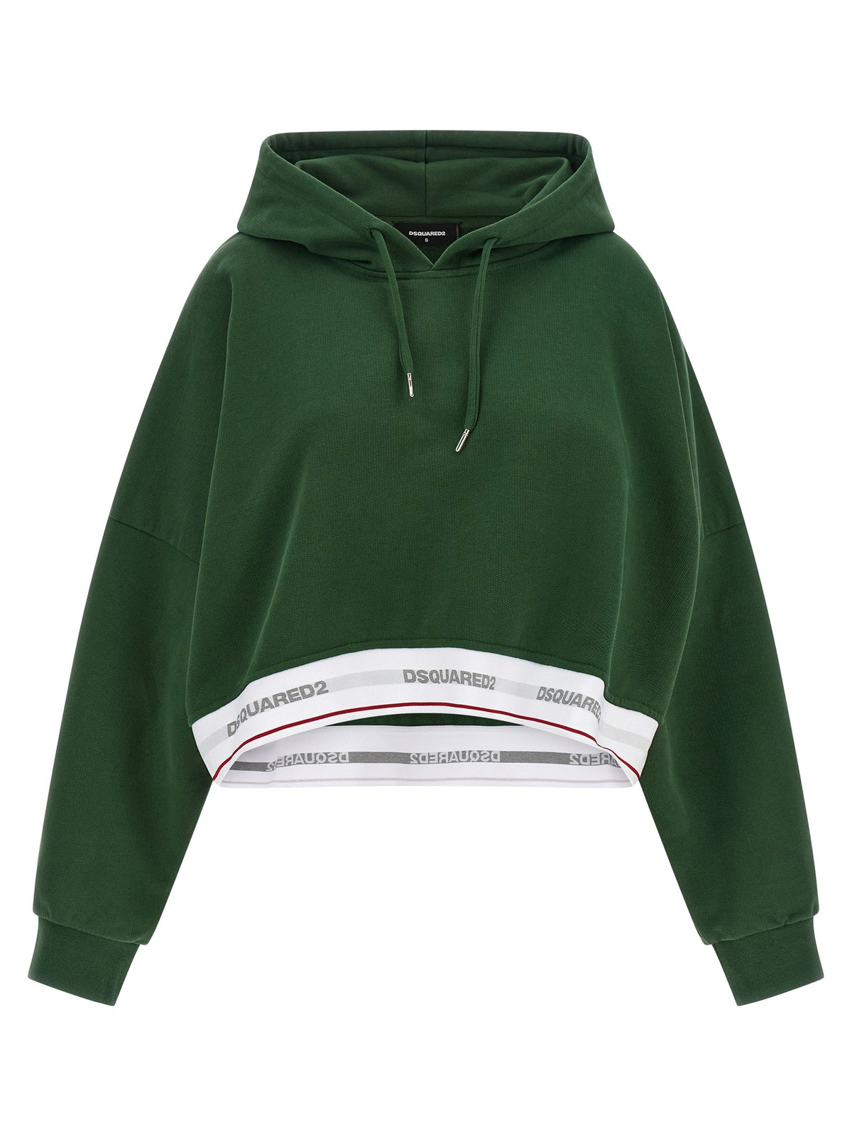 Dsquared2 Onion Cropped Hoodie – Donkergroen