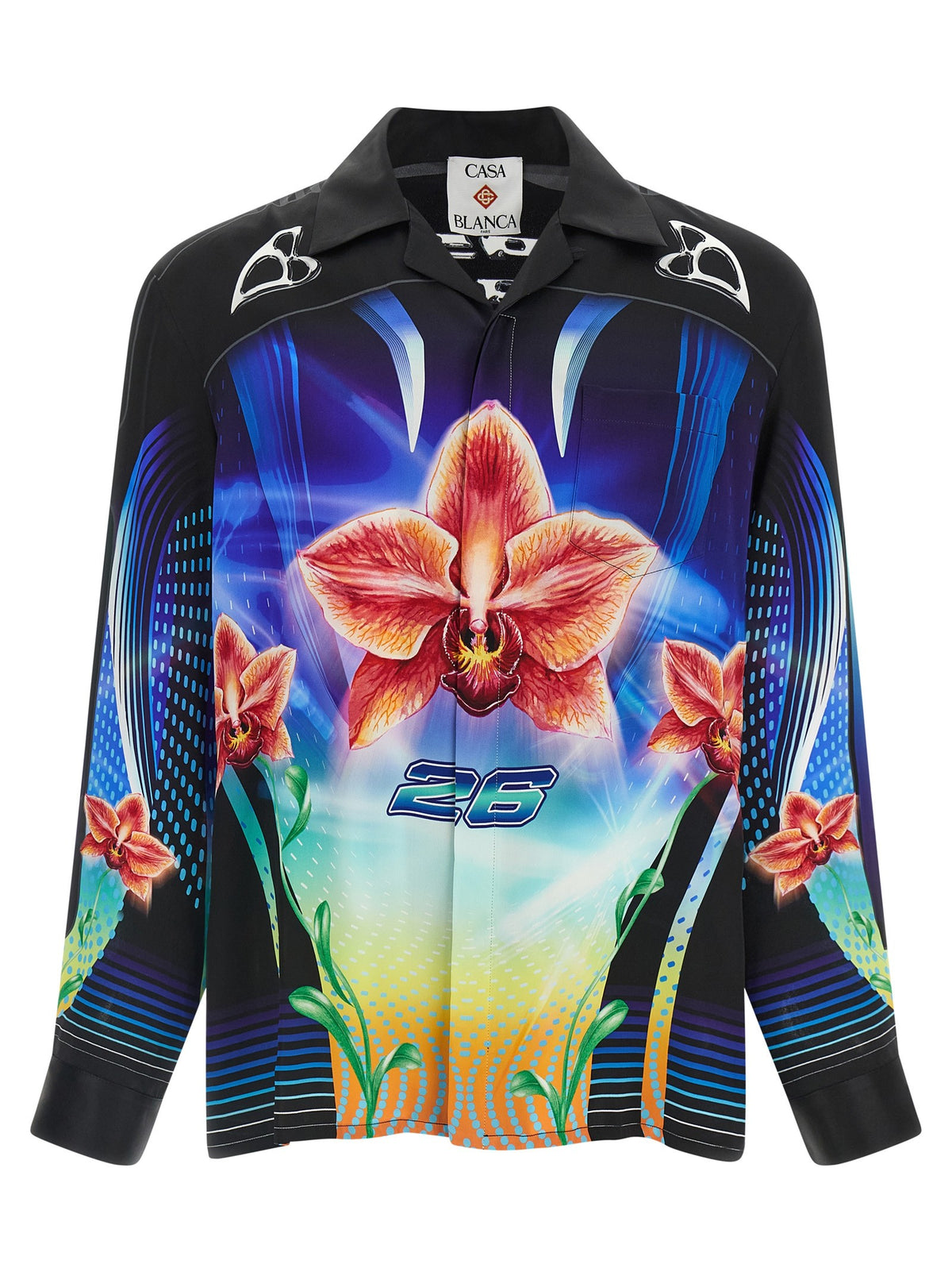 Casablanca Orchid Racer Overhemd – Meerkleurig