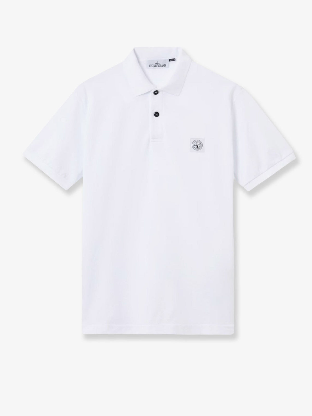 Stone Island Katoenen Polo met logopatch – Wit