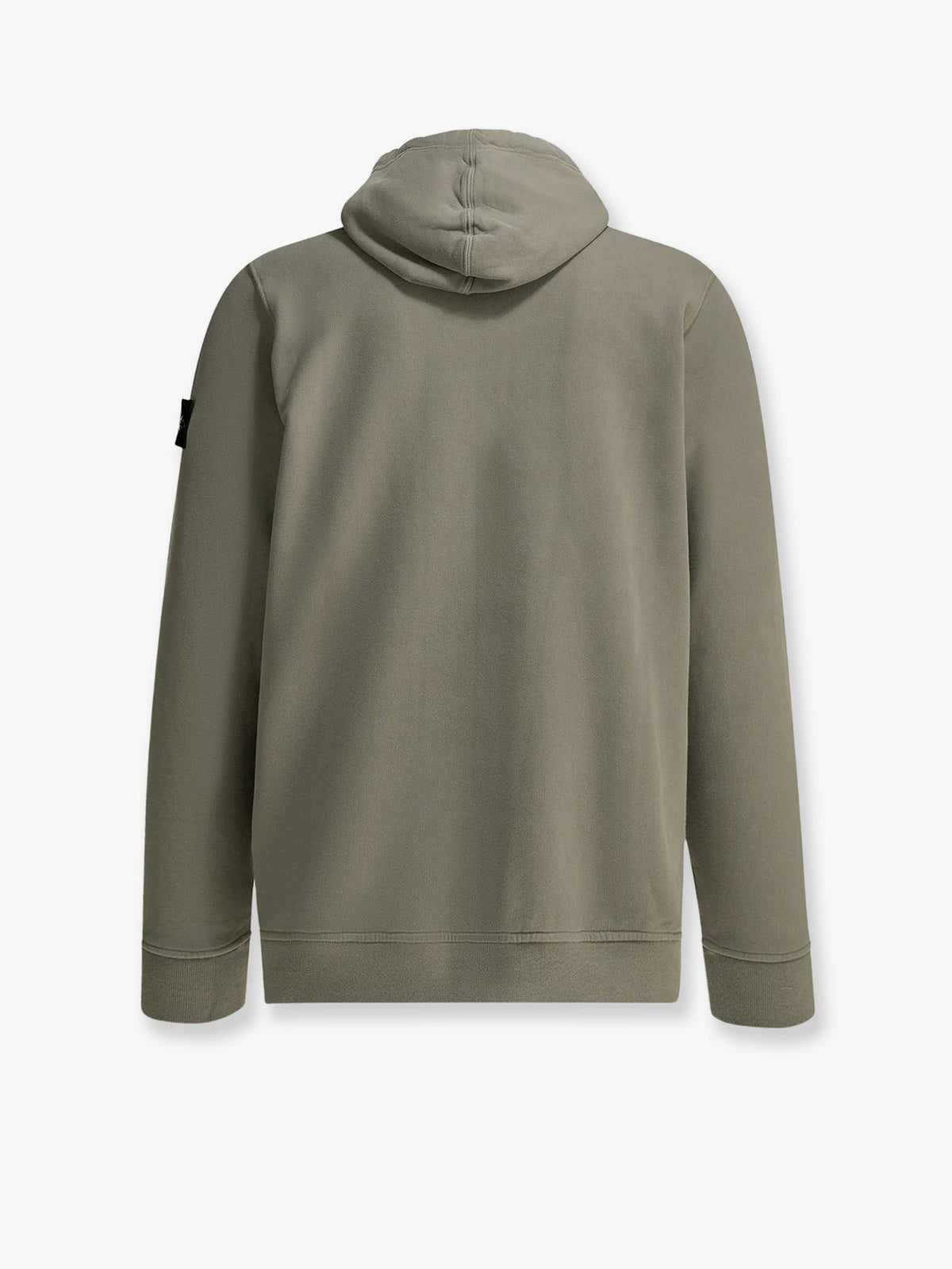 Stone Island Katoenen Hoodie met rits – Saliegroen