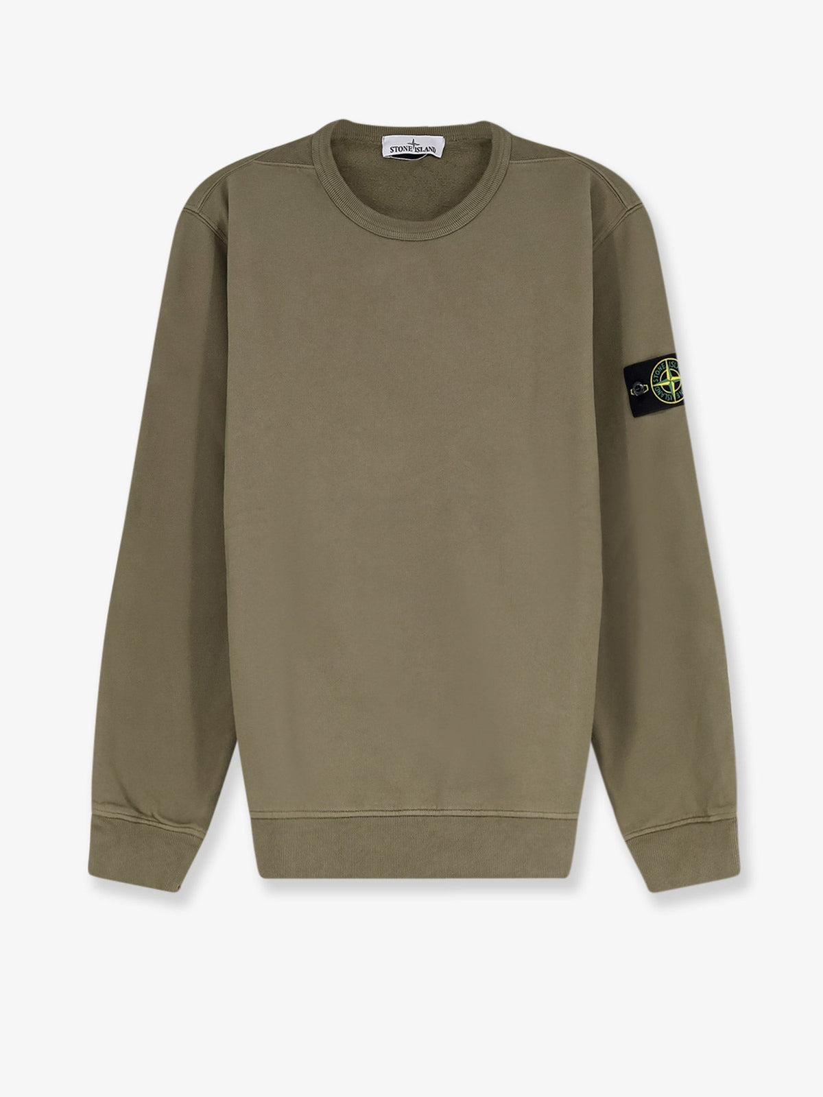 Stone Island Sweatshirt van biologisch katoen – Olijfgroen