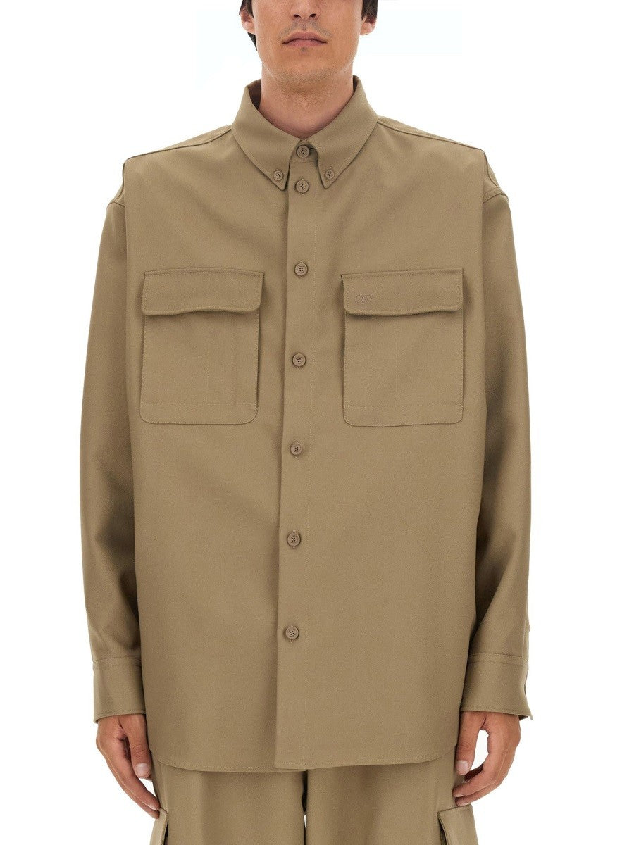 Off-White Oversized Overhemd – Beige