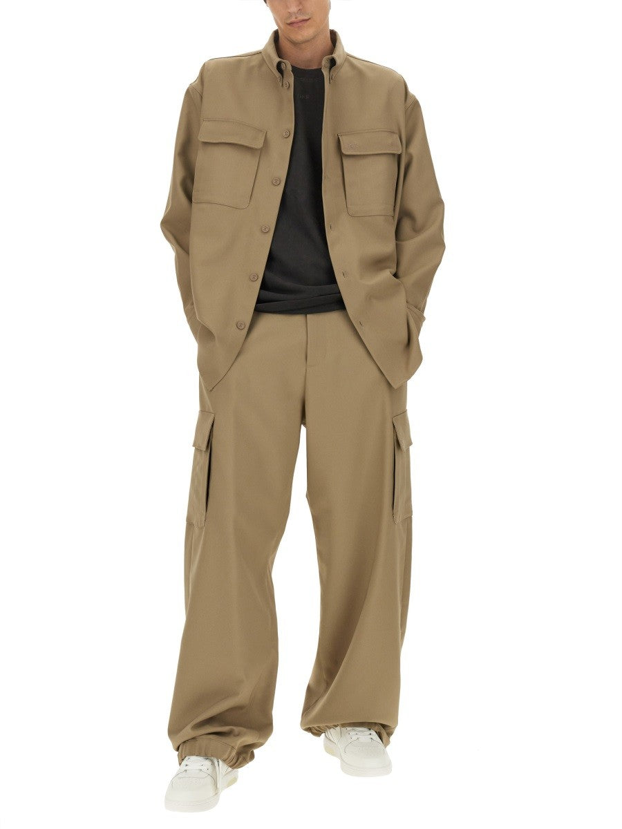 Off-White Oversized Overhemd – Beige