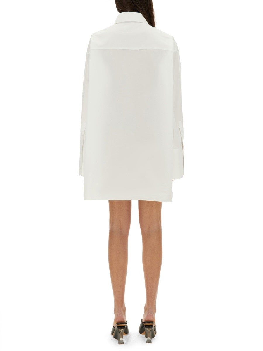 Off-White Oversized Popeline Overhemdjurk – Wit
