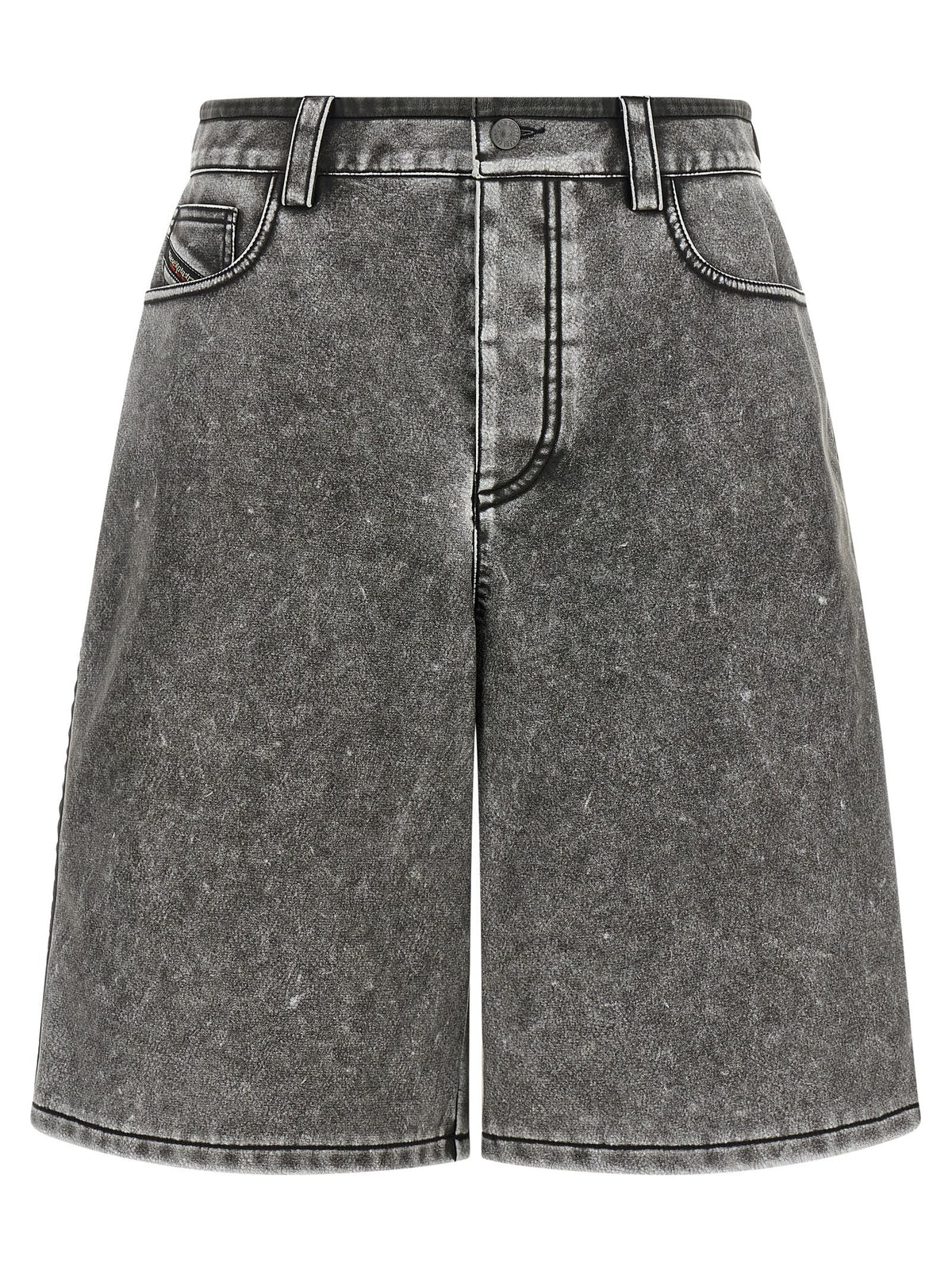 Diesel Bermuda in denim-look – Grijs