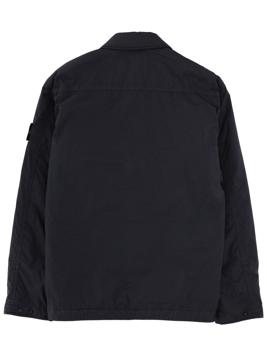 Stone Island Gewatteerd Overshirt – Marineblauw