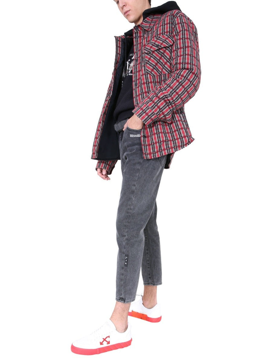 Off-White Gewatteerd Overshirt – Rood