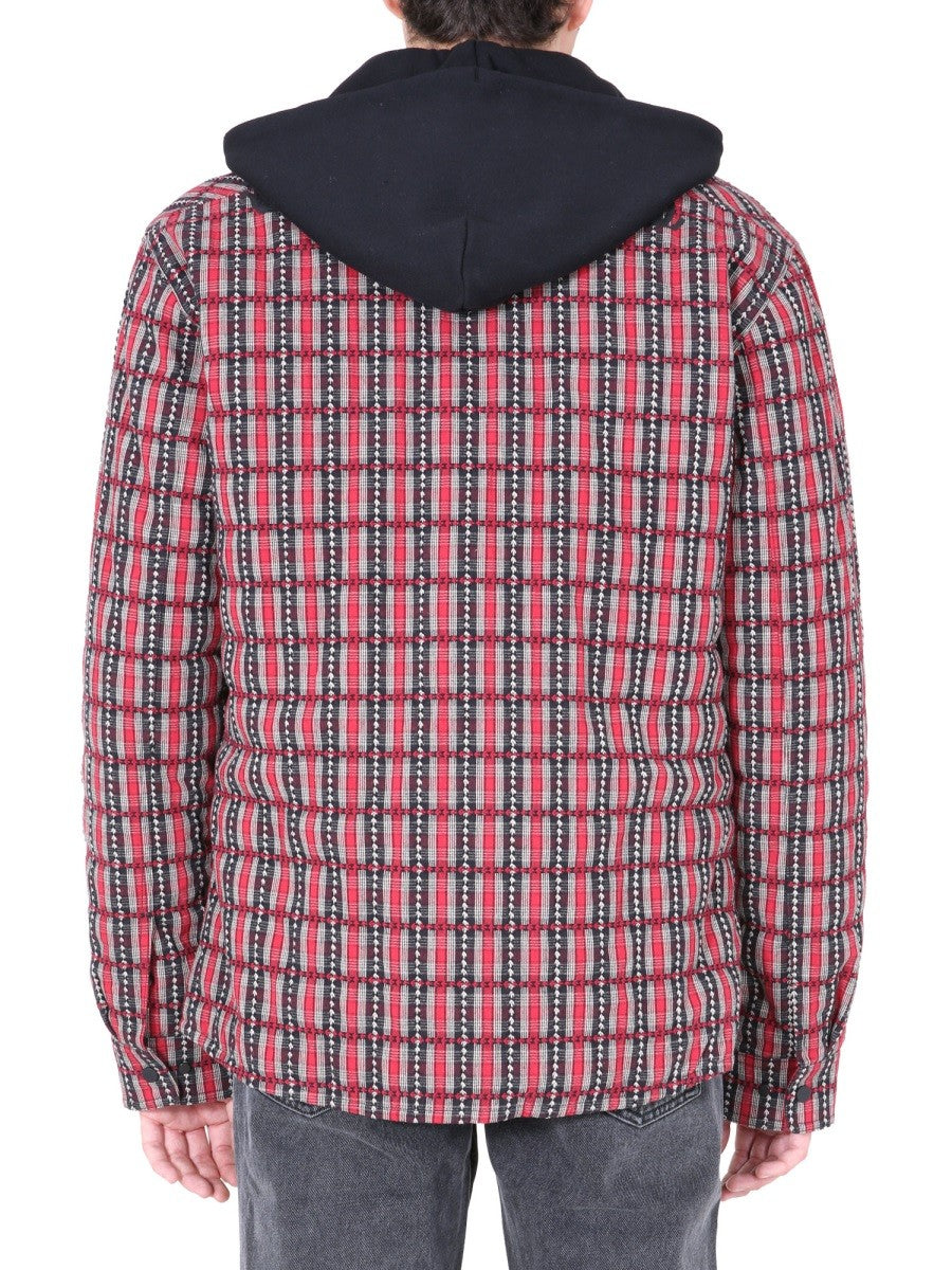 Off-White Gewatteerd Overshirt – Rood