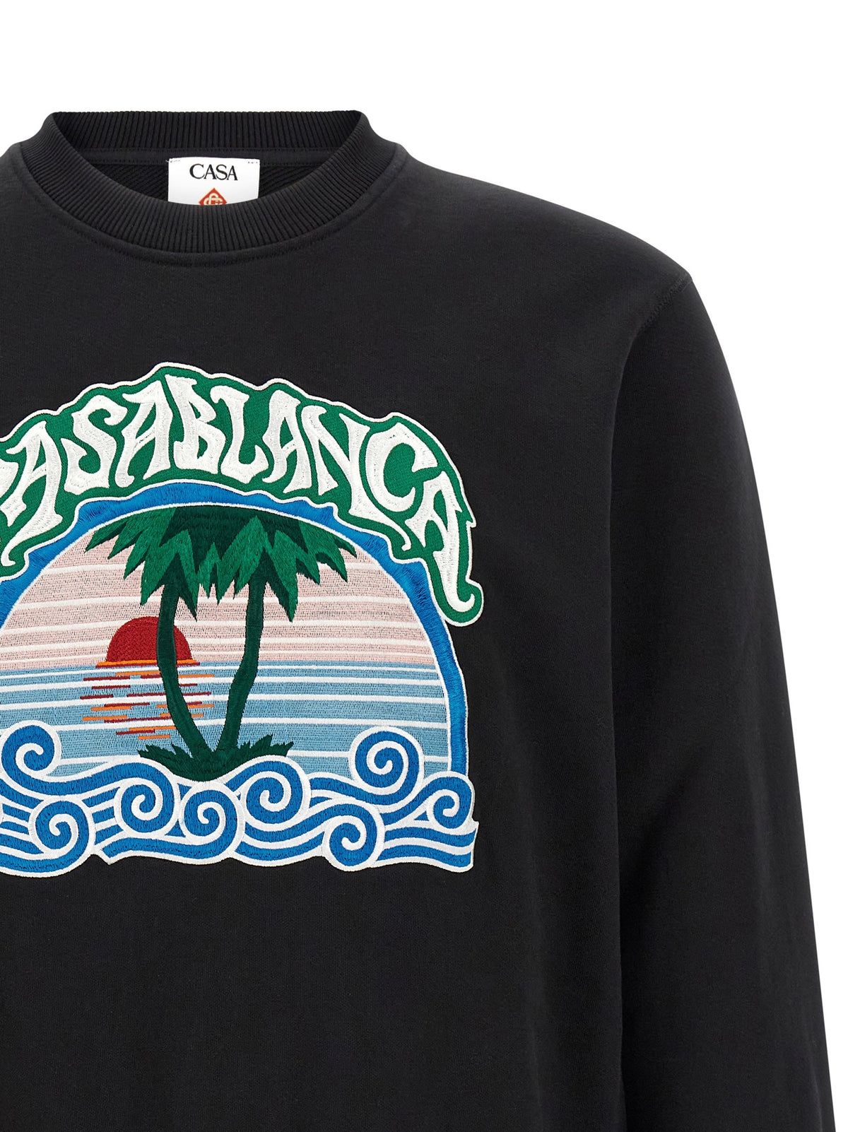 Casablanca Palm Tree Emblem Sweatshirt – Zwart