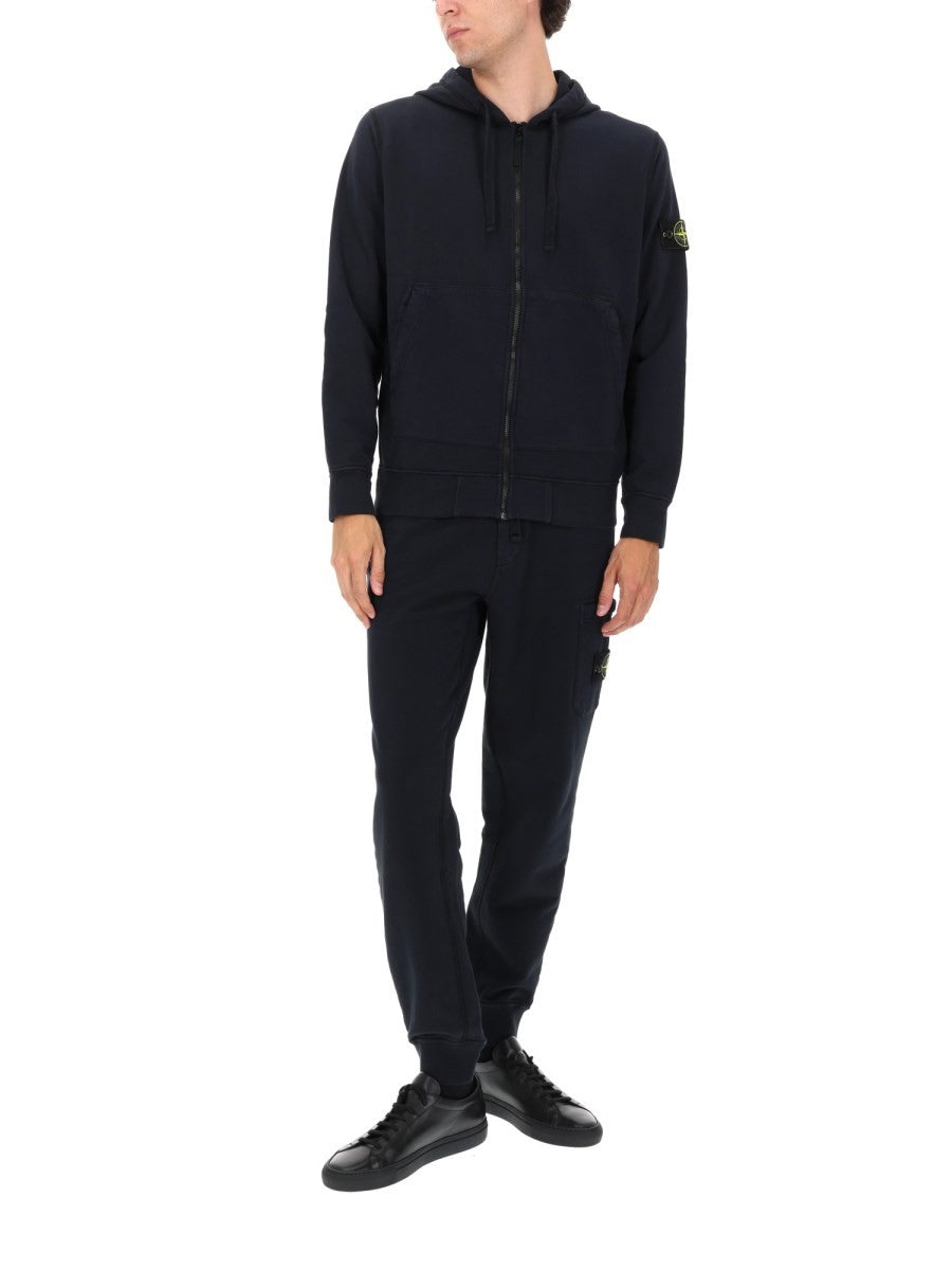 Stone Island Katoenen Joggingbroek – Marineblauw
