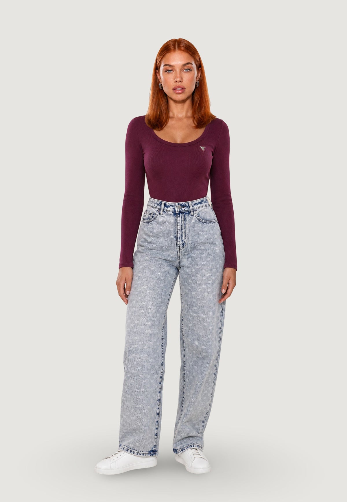 Armani Exchange Jeans met Hoge Taille – Blauw