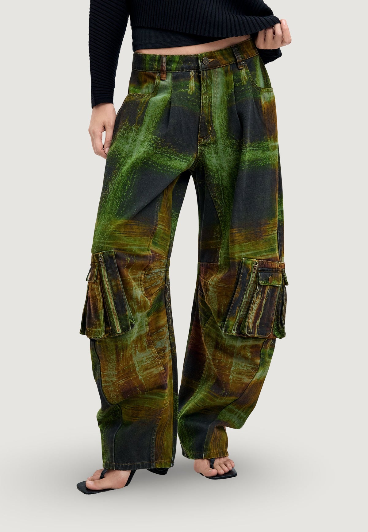 Desigual Green Checks Lacroix Broek – Groen