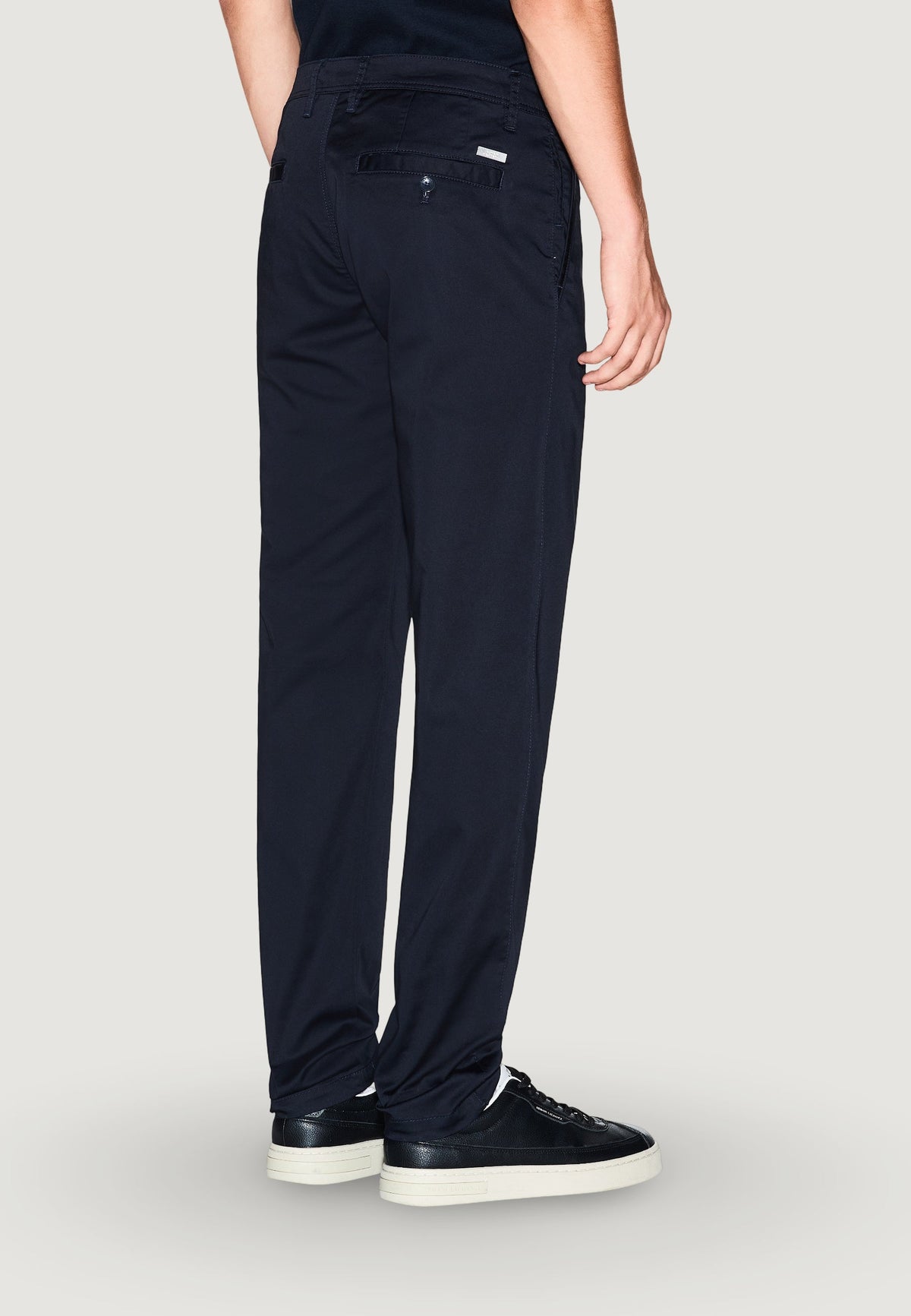 Armani Exchange Skinny Broek van Katoenmix – Blauw