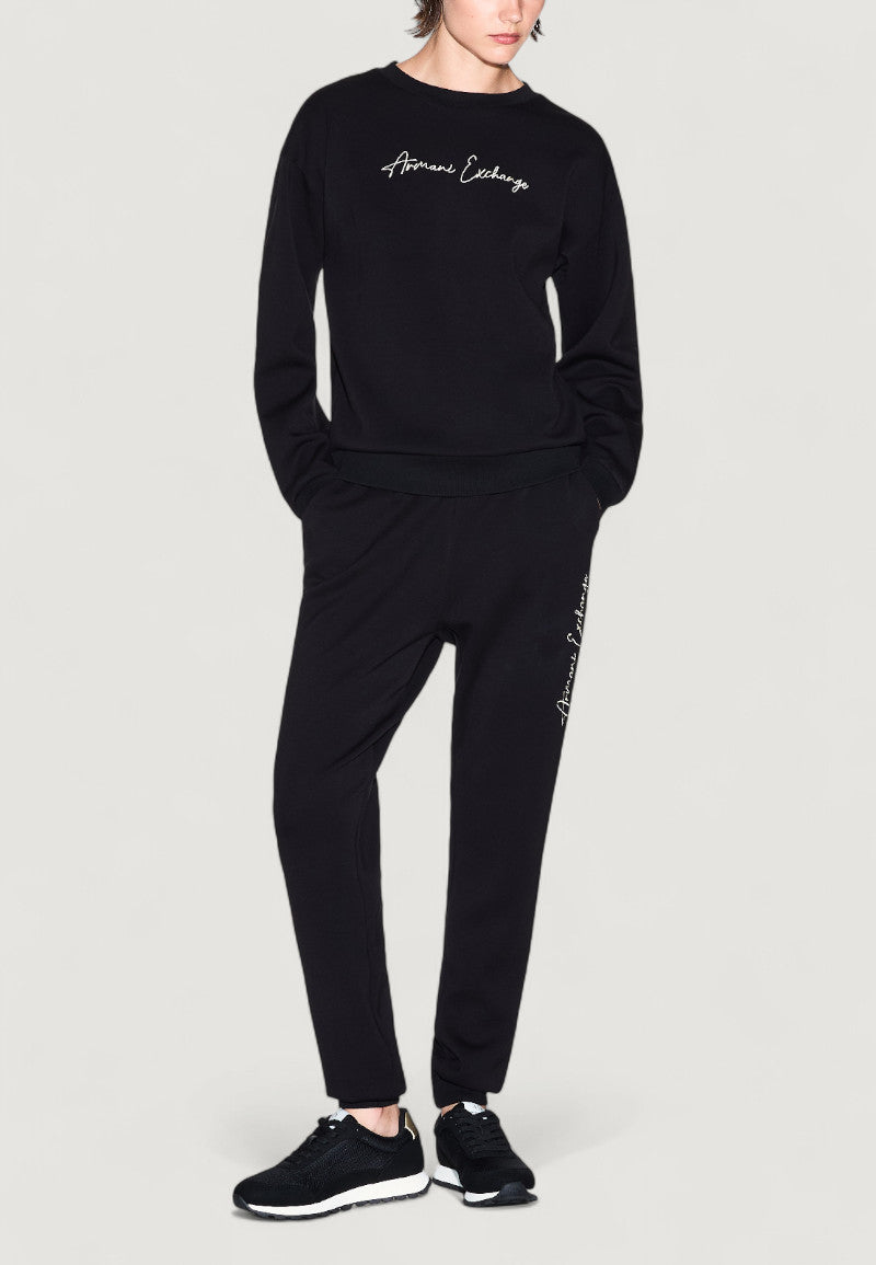Armani Exchange Joggingbroek met Veters Dames – Zwart
