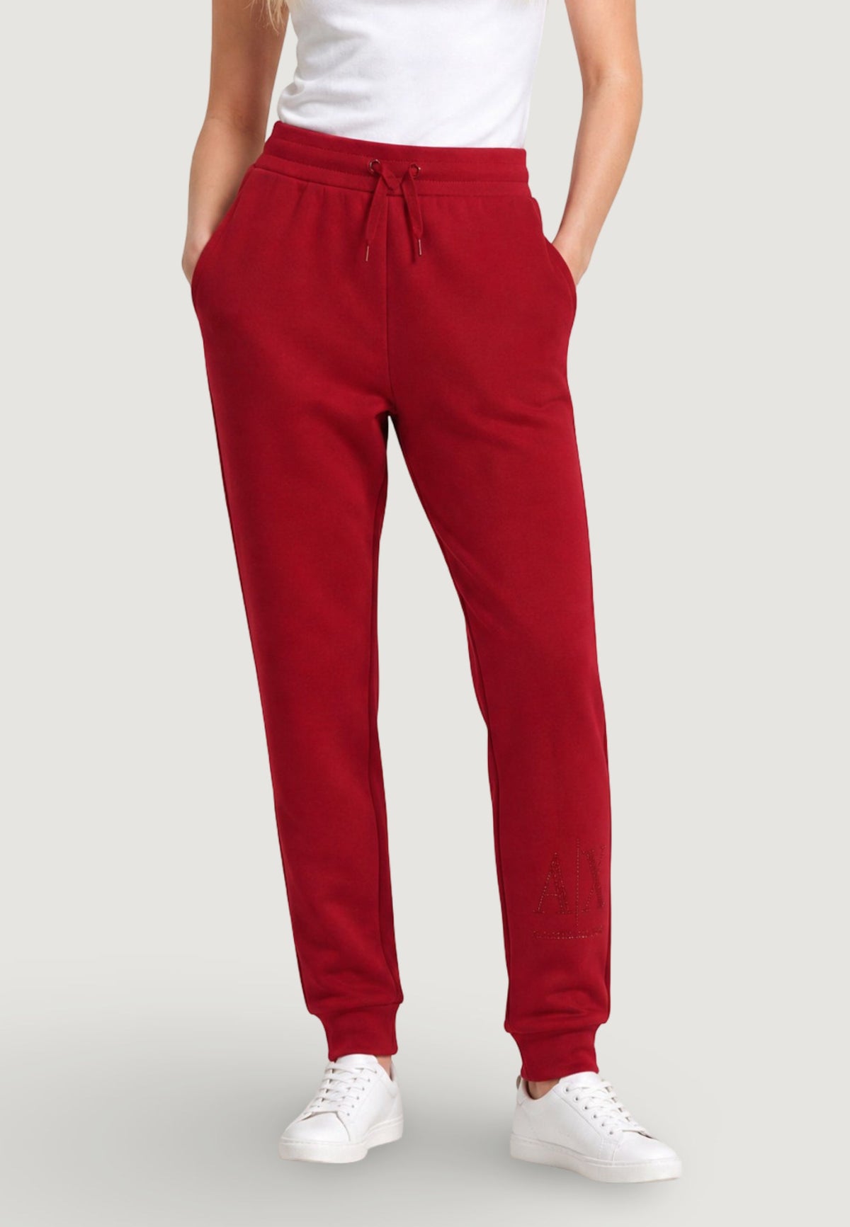 Armani Exchange Joggingbroek met Veters Dames – Rood