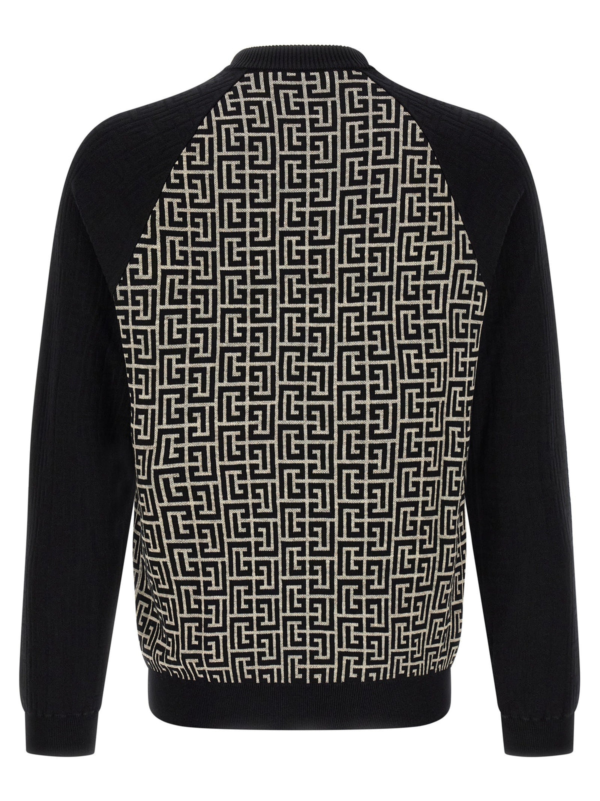 Balmain Trui met monogram – Wit / Zwart