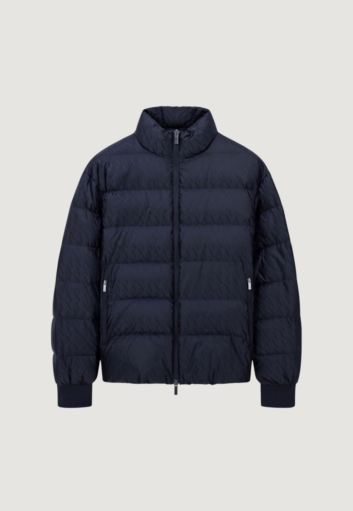 Armani Exchange Donsjas met Hoge Kraag – Blauw
