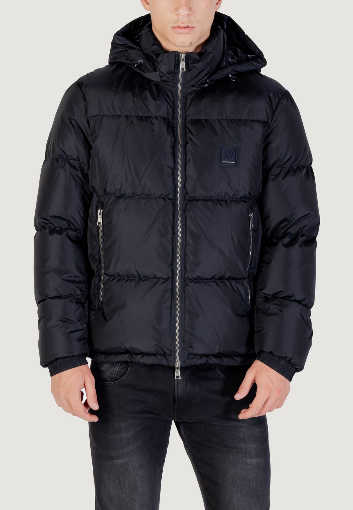 Armani Exchange Donsjas met Capuchon Heren – Marineblauw
