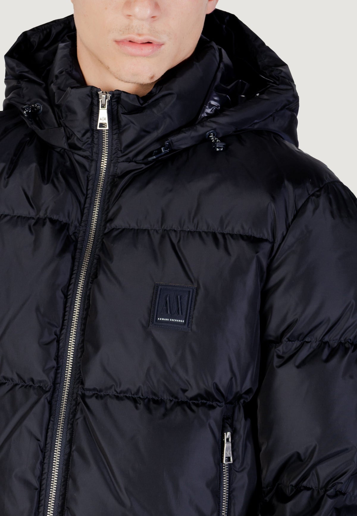 Armani Exchange Donsjas met Capuchon Heren – Marineblauw