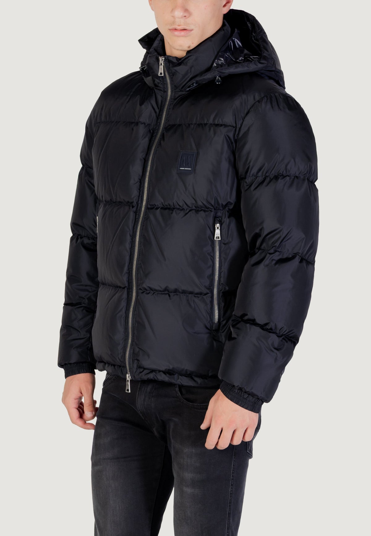 Armani Exchange Donsjas met Capuchon Heren – Marineblauw