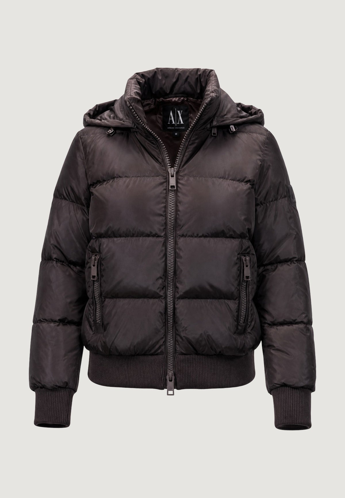 Armani Exchange Donsjas met Capuchon Dames – Bruin