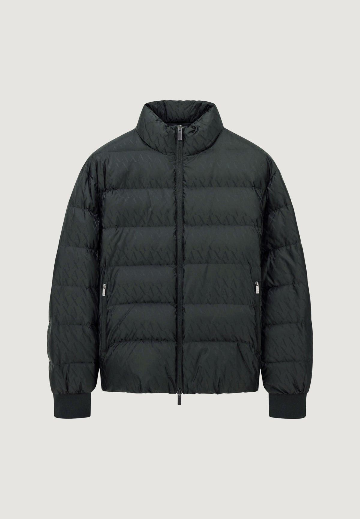 Armani Exchange Donsjas met Hoge Kraag – Zwart