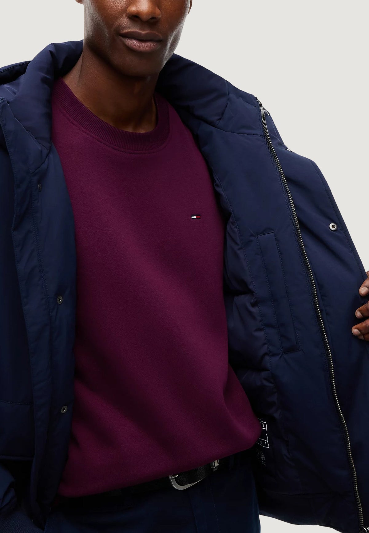 Tommy Hilfiger Donsjas met capuchon – Marineblauw