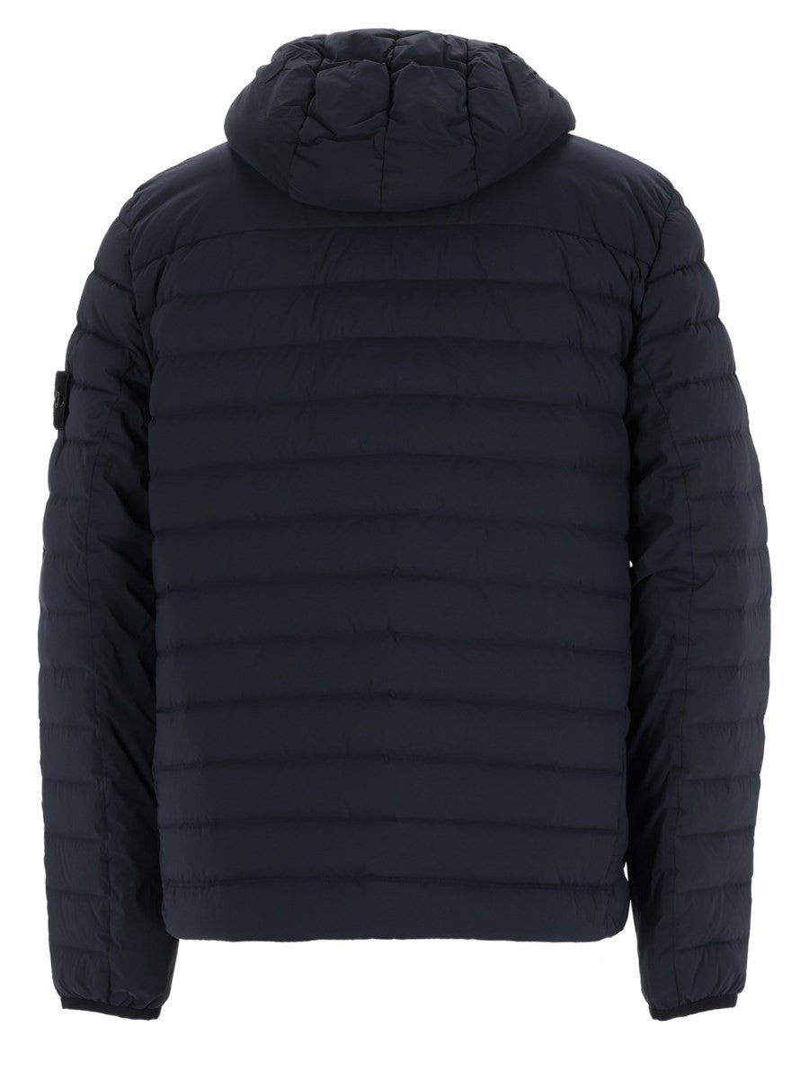 Stone Island Donsjas met capuchon – Marineblauw