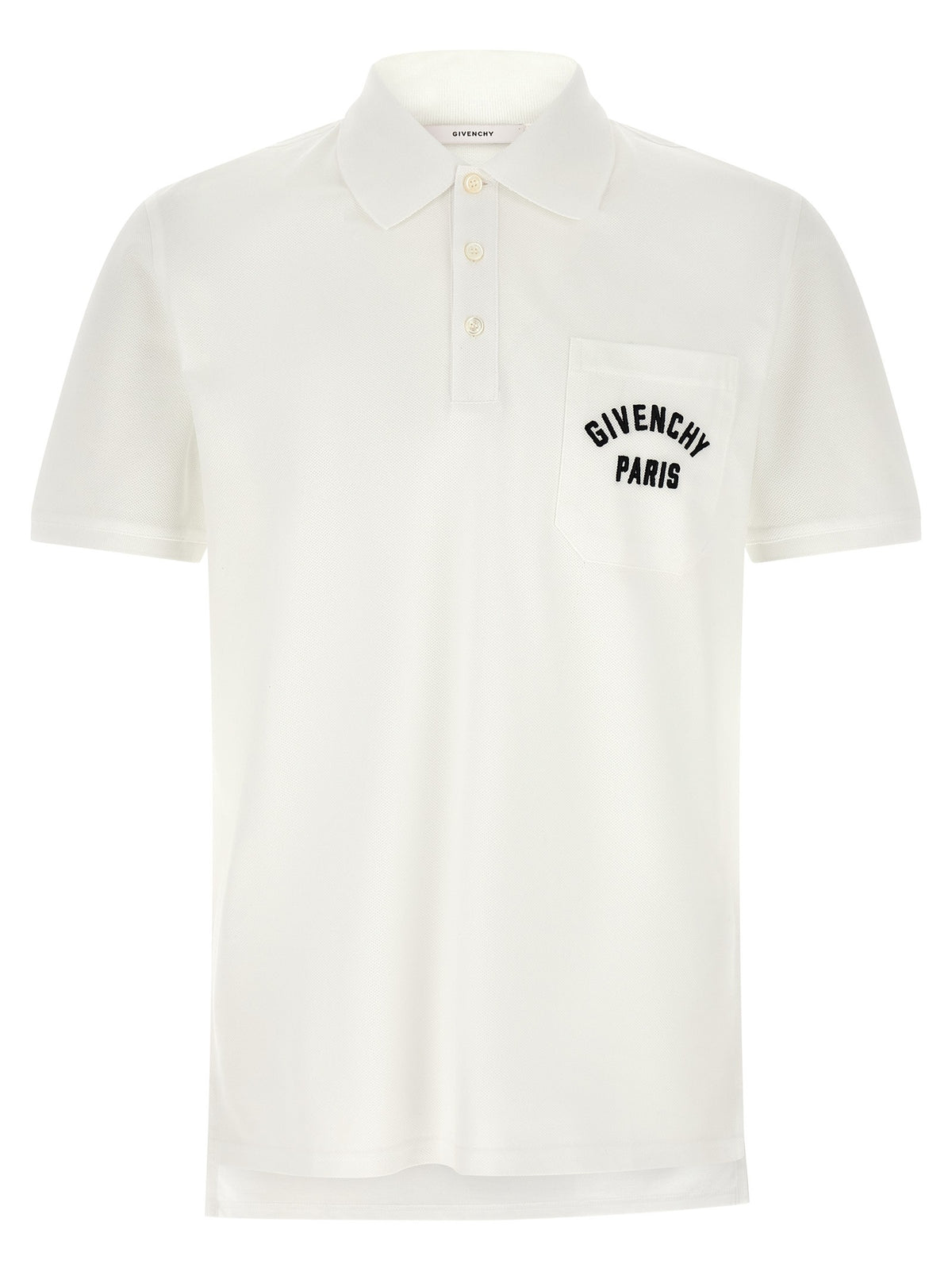 Givenchy Piqué Polo met geborduurde borstzak – Wit