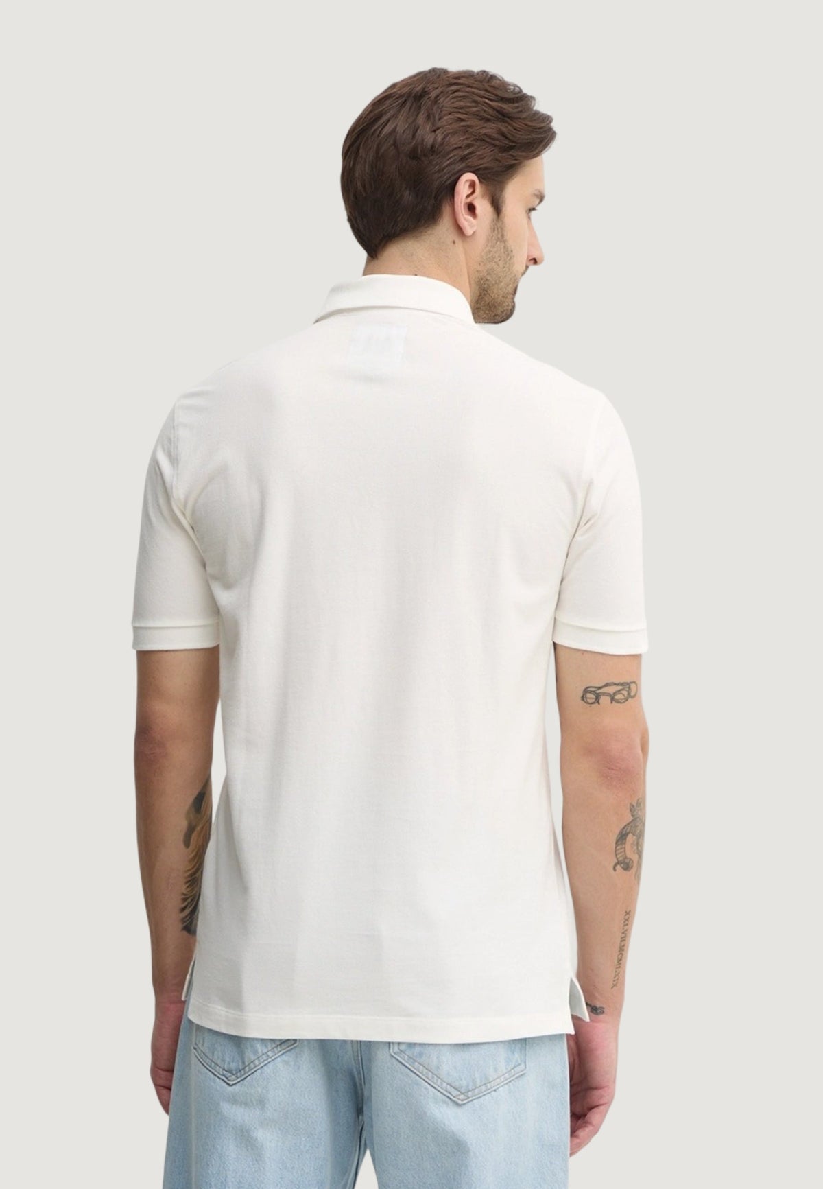 Armani Exchange Katoenen Polo met Korte Mouwen – Wit