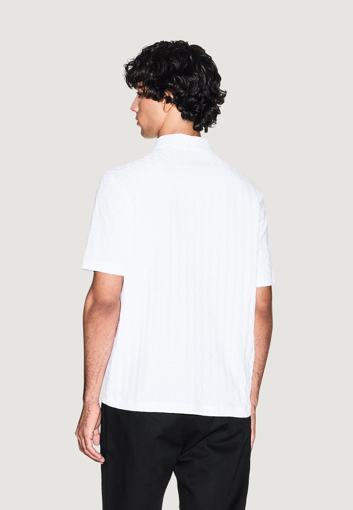 Armani Exchange Katoenen Polo met Korte Mouwen – Wit