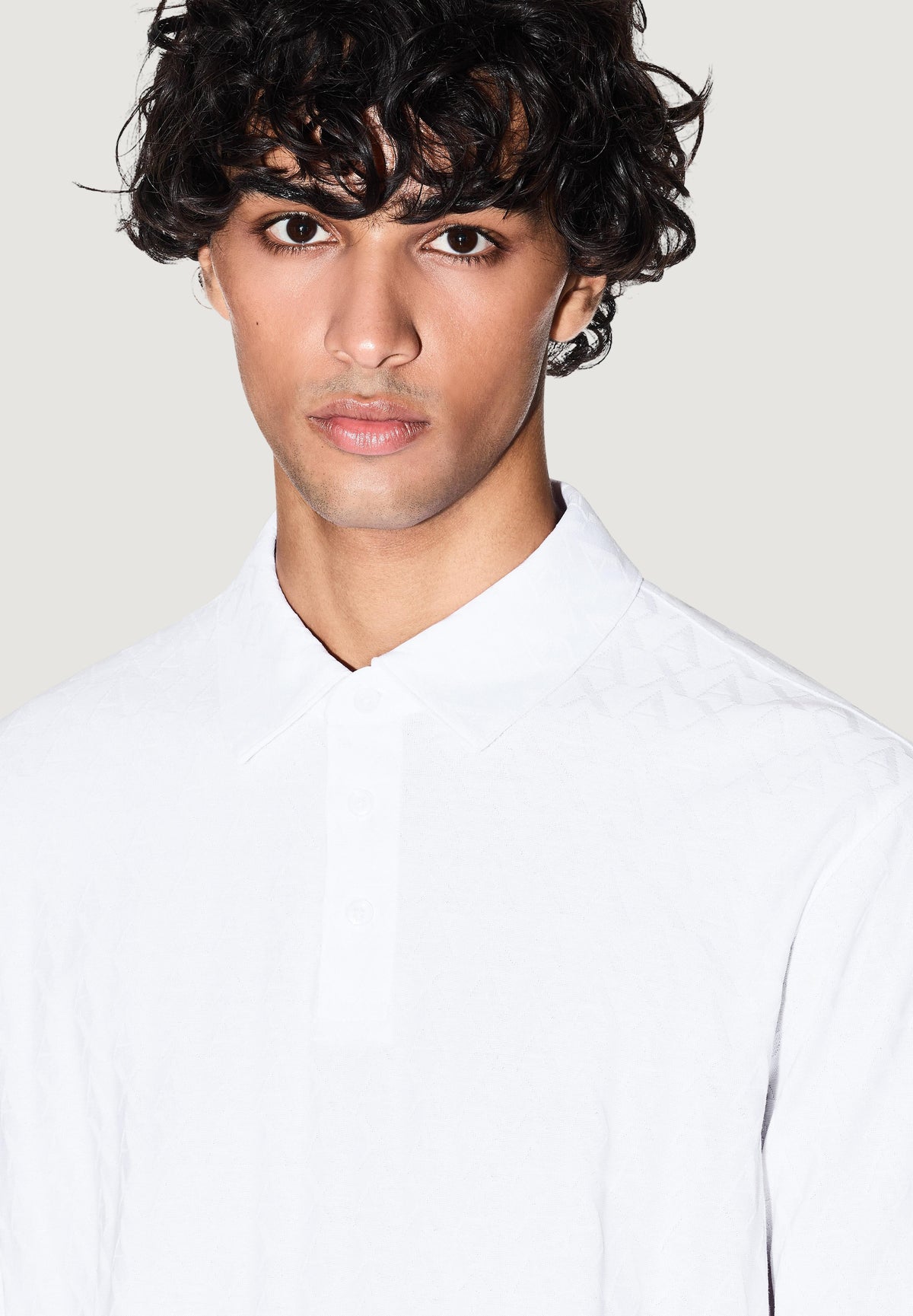 Armani Exchange Katoenen Polo met Korte Mouwen – Wit